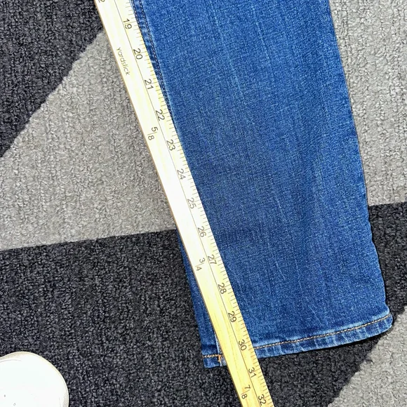 Abercrombie & Fitch Women’s Jeans Size 28 (6) Curve Blue Denim 90s Slim Straight - Picture 12 of 12
